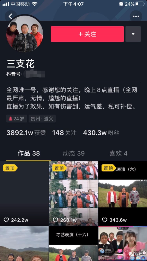 抖音 “山支花”涨粉400W成功翻红！你还记得她们吗？